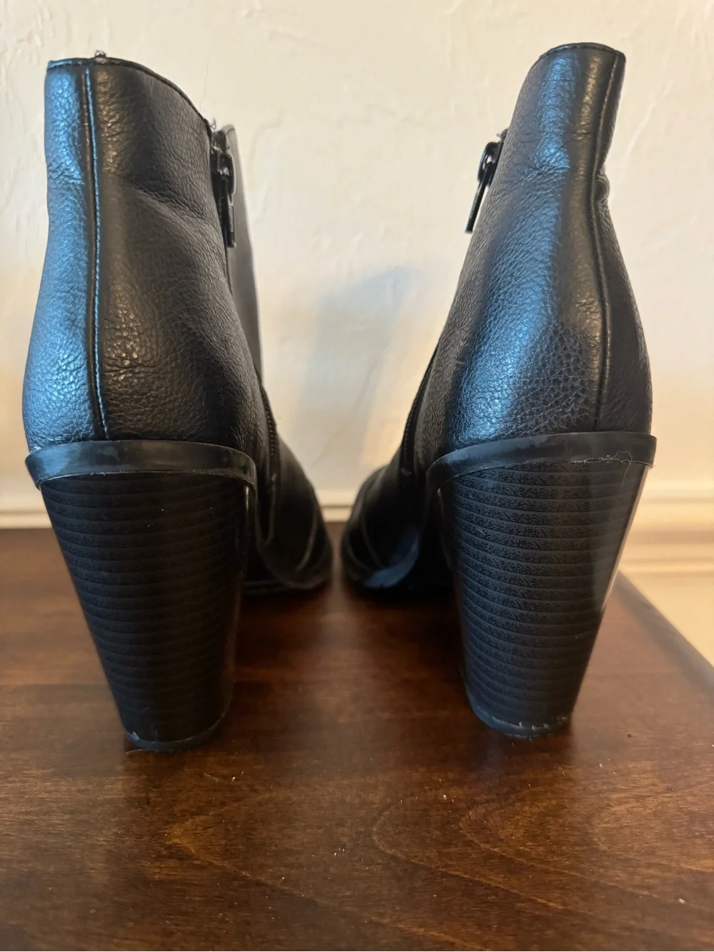 Brand new Call It Spring Black Leather-Look Block Heel Ankle Boots size 8